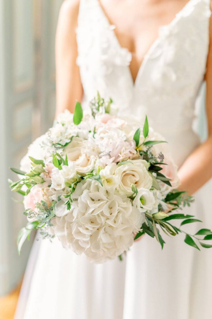 bouquet de la mariée en blanc et rose - bridal bouquet in pink and white
