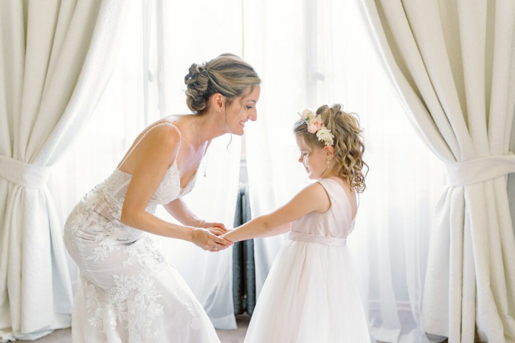 Bride and her daughter