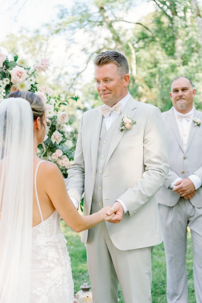 groom during the ceremony