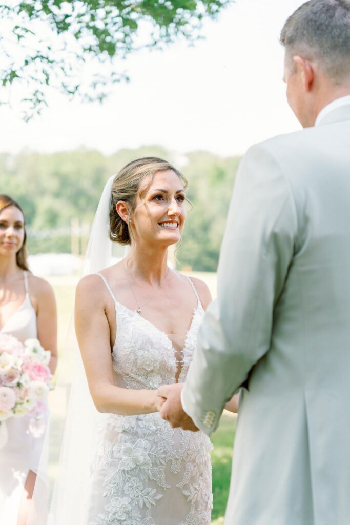 bride during the ceremony