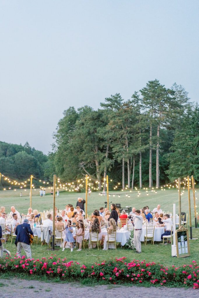 wedding dinner under the stars