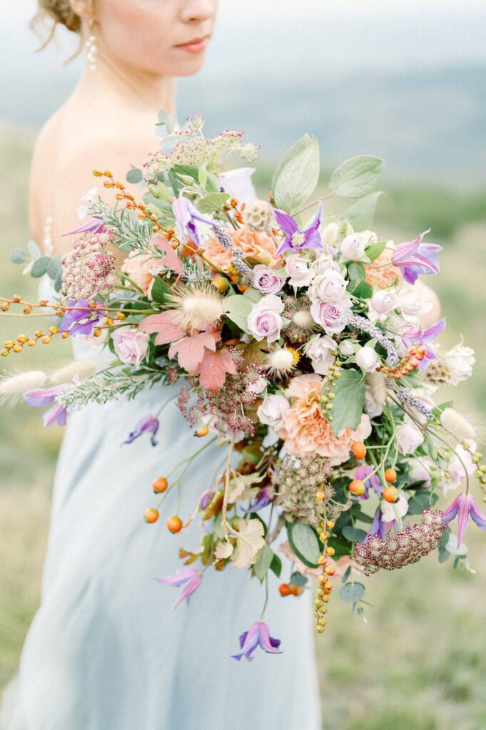 bouquet de mariage sauvage et poétique