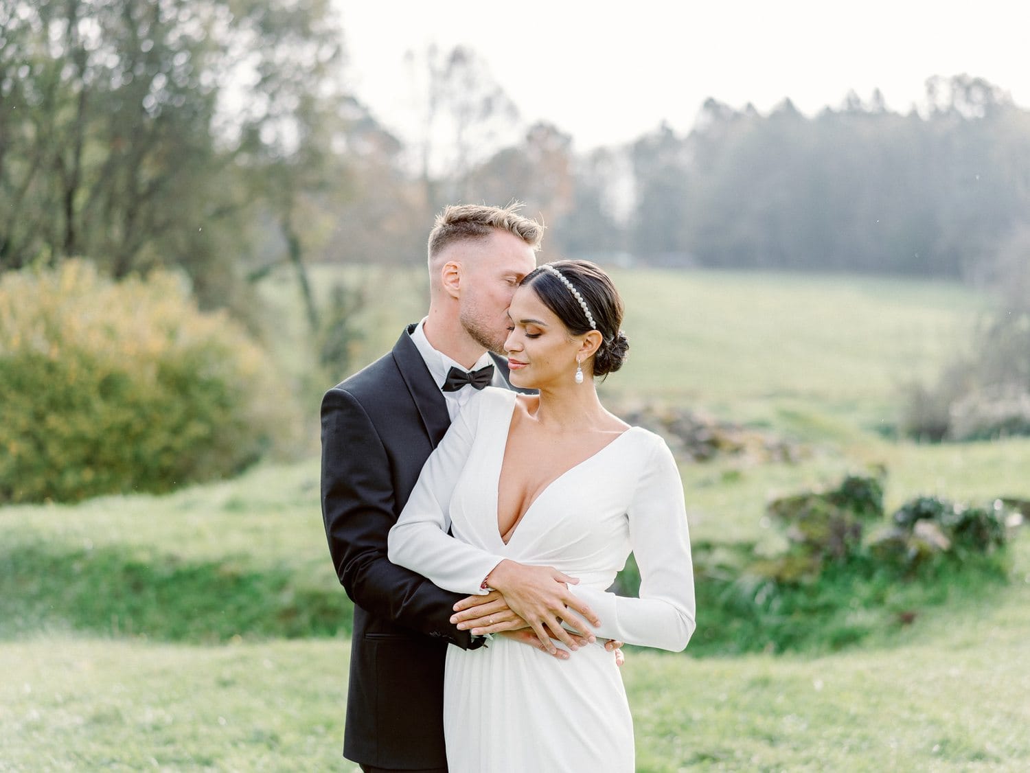 Bride and groom portrait