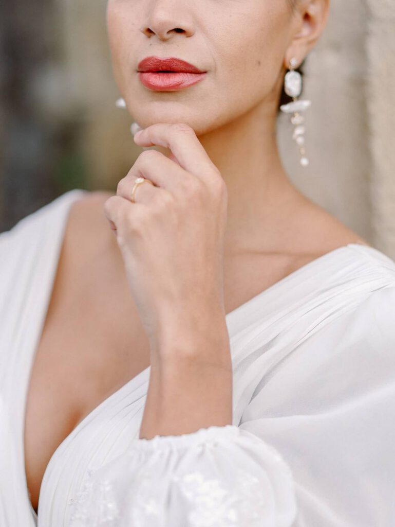 Bride portrait in an old abbey