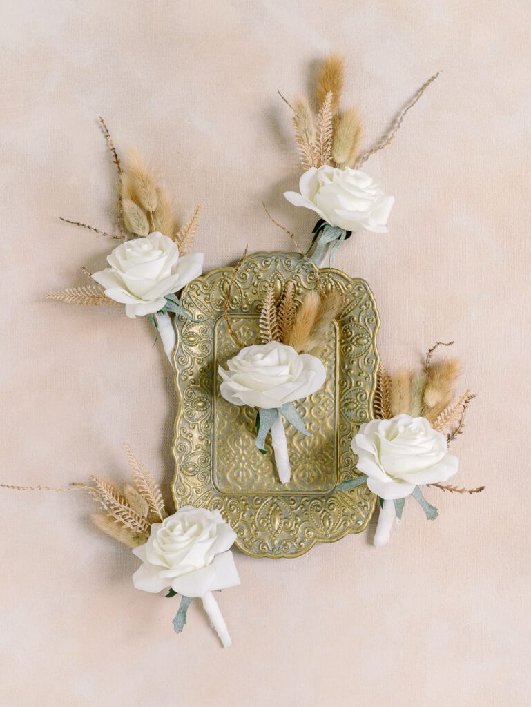 white boutonnieres