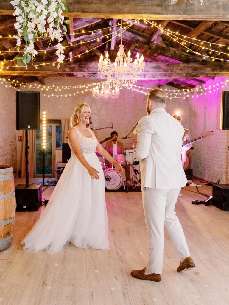 bride and groom first dance