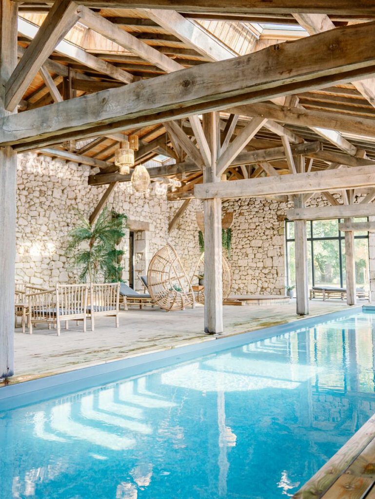 indoor swimming pool at Clos des Charmes