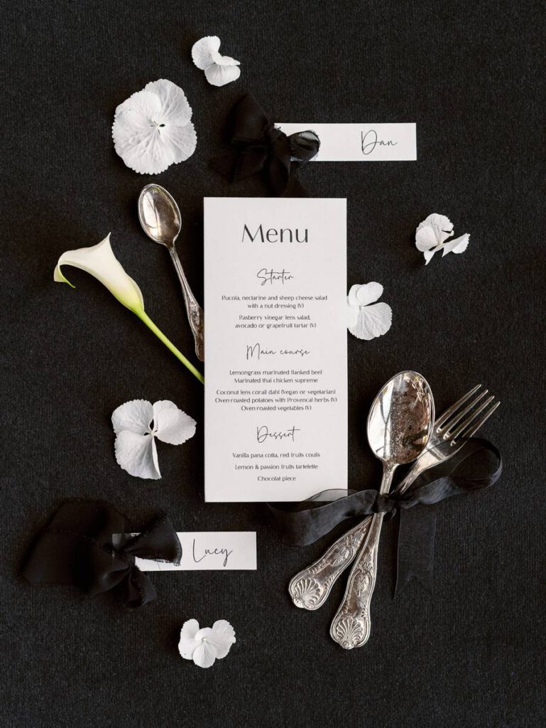 wedding menu