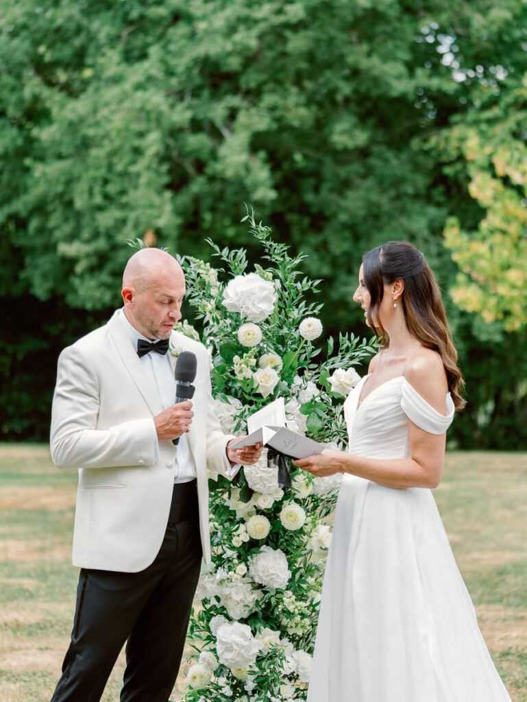 Wedding ceremony at clos des charmes