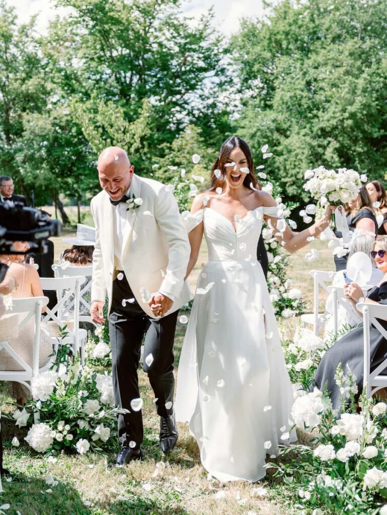 Wedding ceremony at clos des charmes