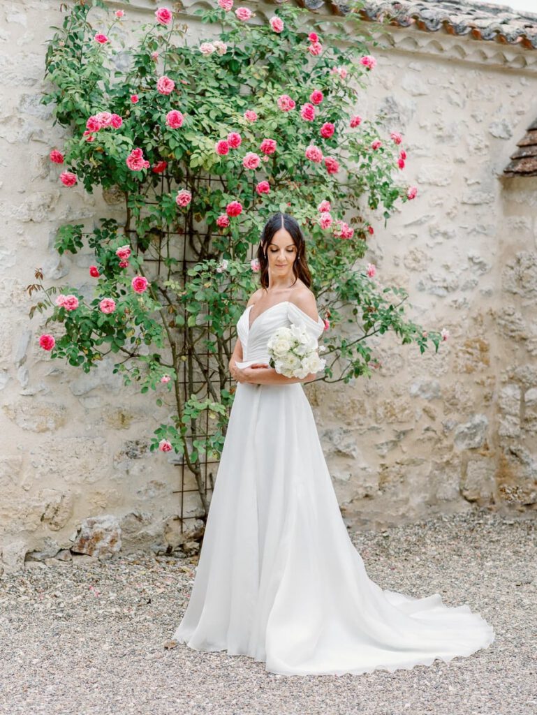 Bride portrait at clos des charmes