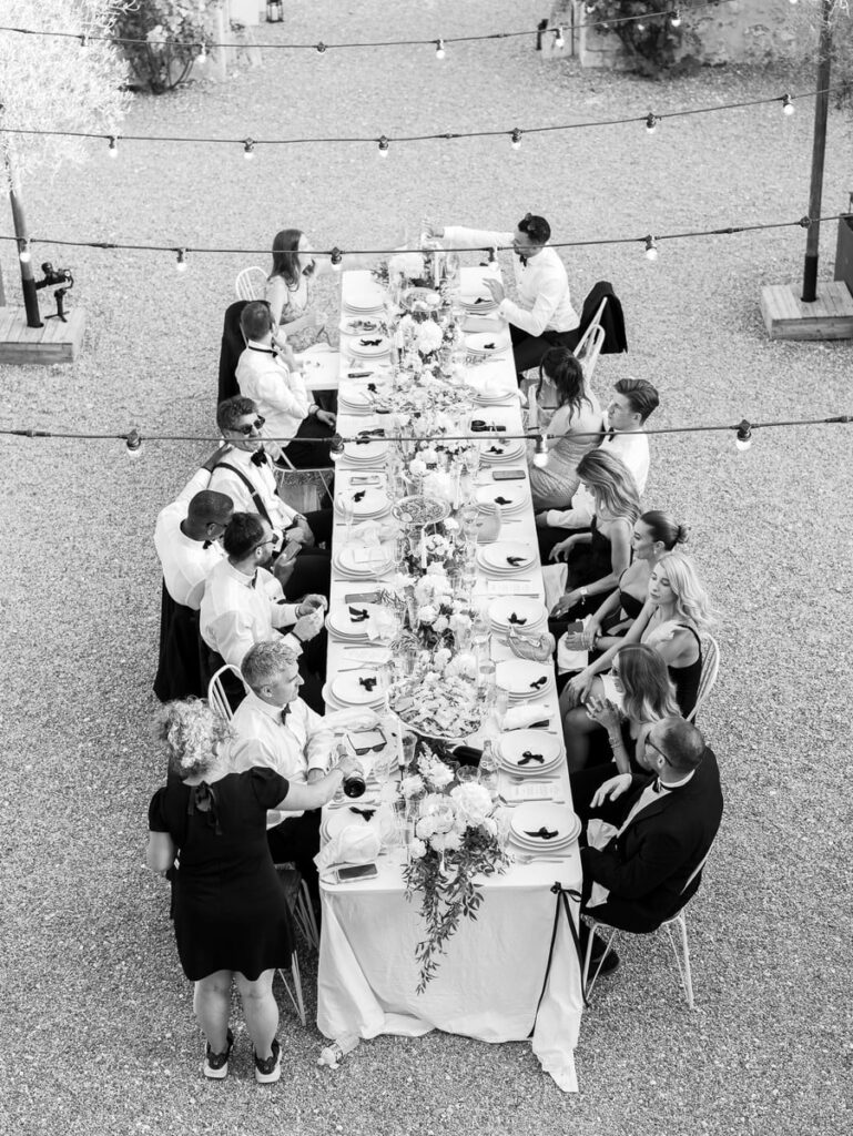 wedding dinner at clos des charmes