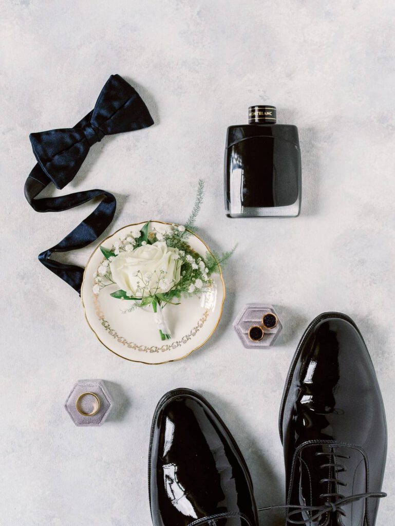 Groom accessories flatlay