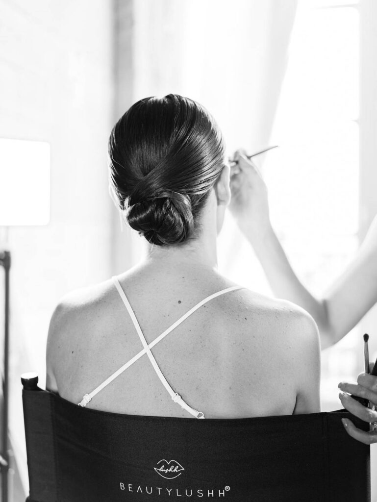 Bride at make up