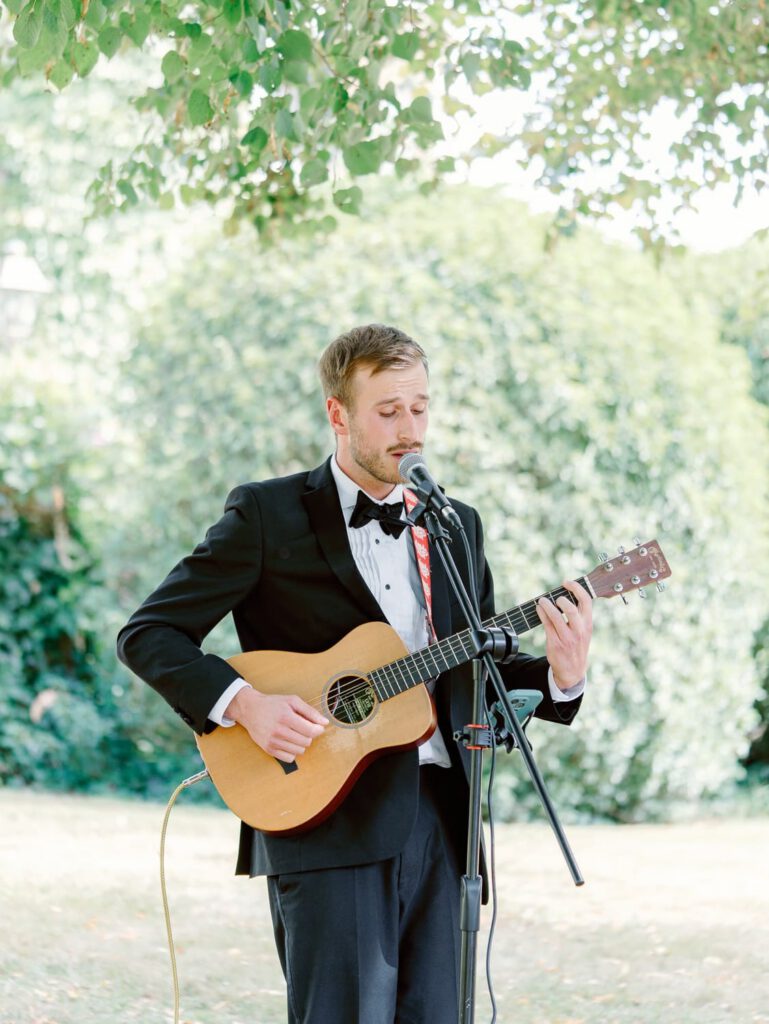 Guest playing guitar