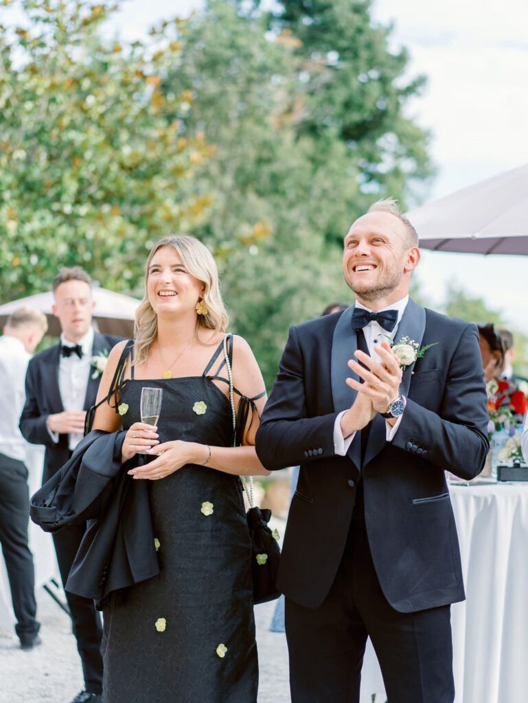 guests enjoying music
