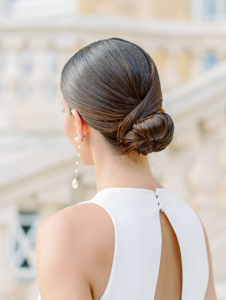 Bride's elegant updo