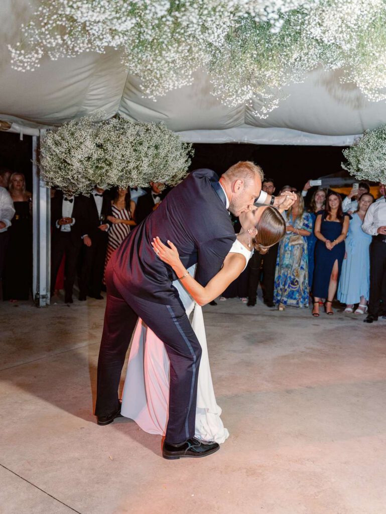 Bride and groom first dance at Domaine d'Essendieras