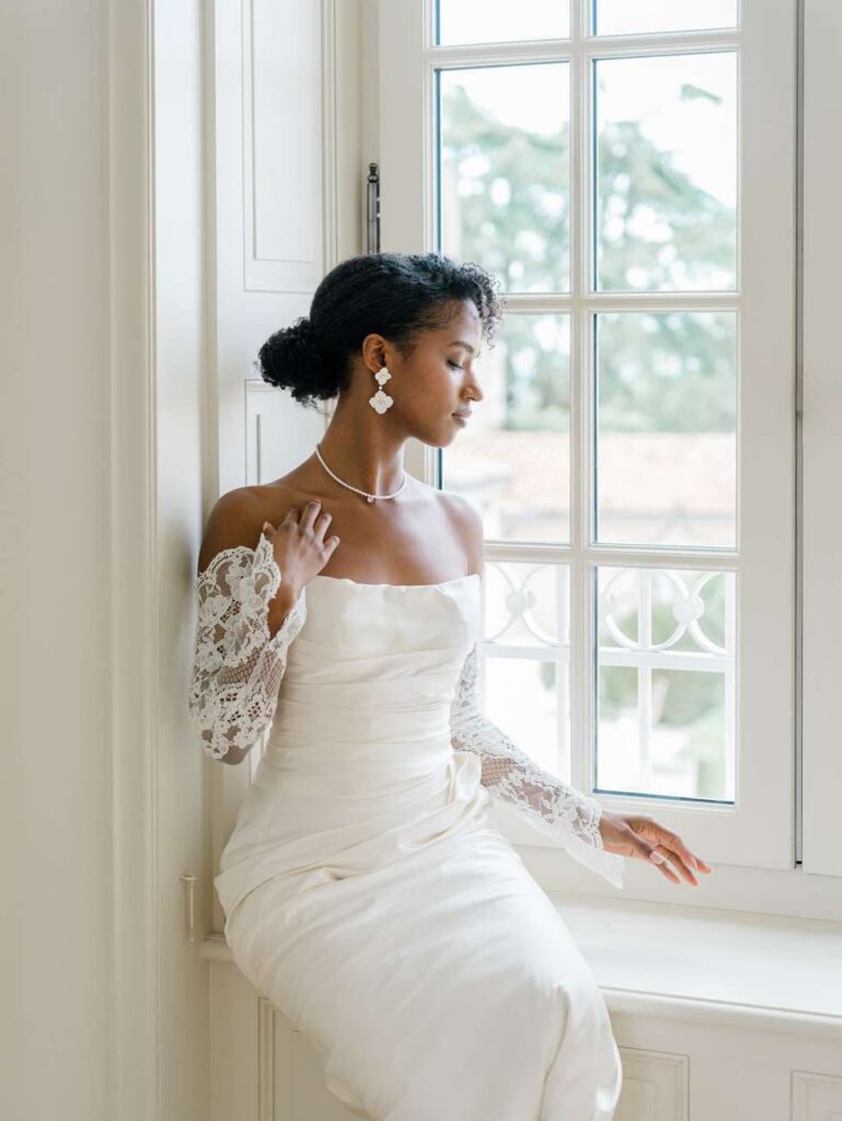 bride near a window