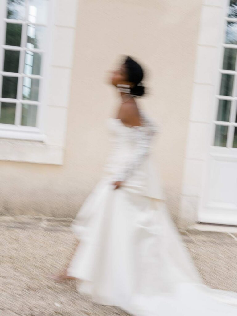 Bride portraits at Chateau de Bagatelle in Dordogne