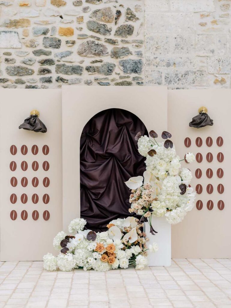wedding seating chart at Chateau de Bagatelle in Dordogne