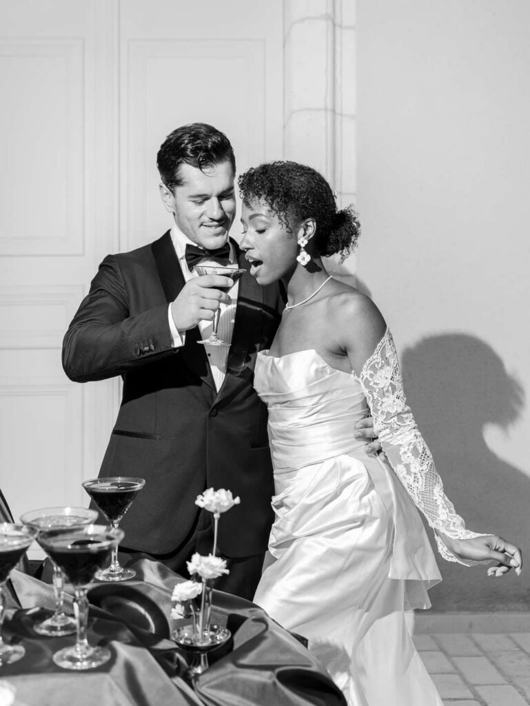 Espresso Martini wedding at Chateau de Bagatelle in Dordogne