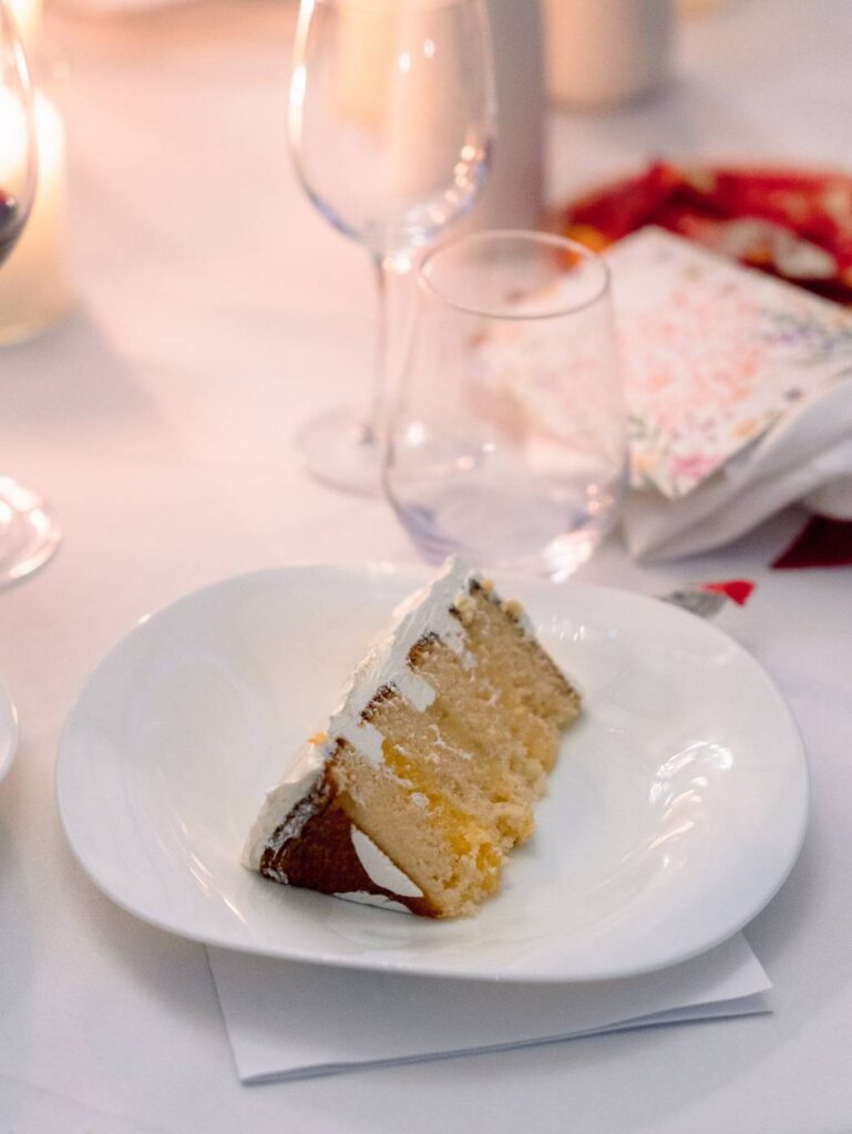 wedding cake slice