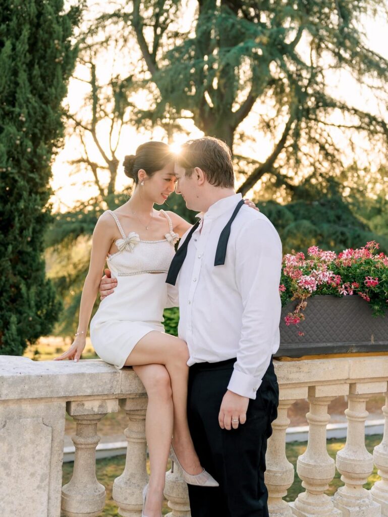 golden hour portraits at Domaine de la Fauconnie in Dordogne